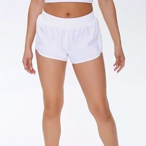 2 pair Forever 21 Active Shorts White and Blue Size Medium